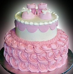 It's a Girl! Buttercream/Fondant Babyshower cake